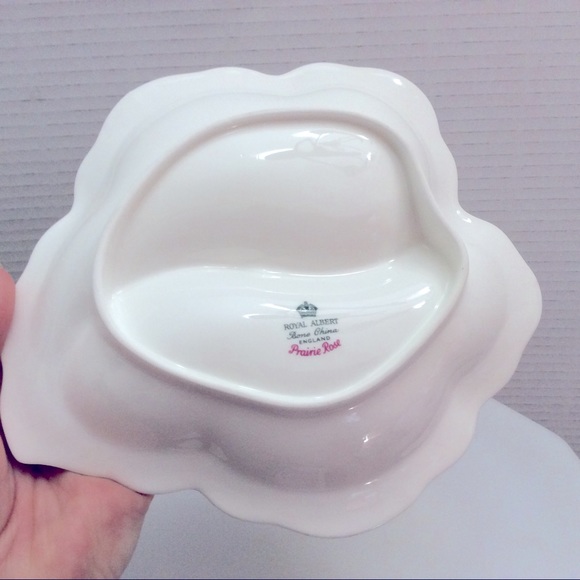Vintage Royal Albert Prairie Rose split leaf dish - Picture 6 of 7